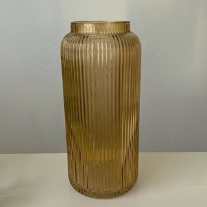 Ember Glass Fluted Vase